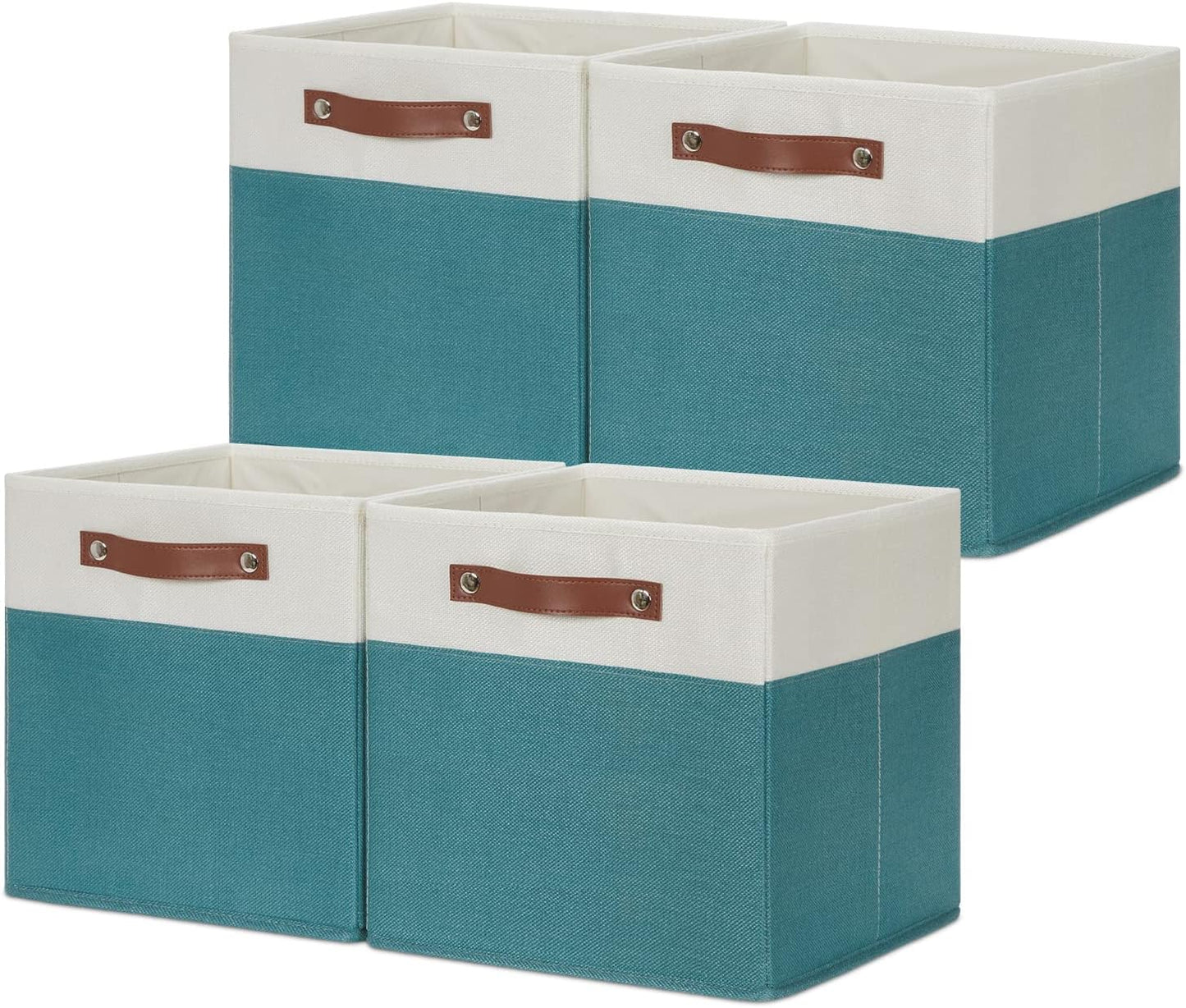 HNZIGE Storage Cubes Bins for Organization - Set of 4 Collapsible