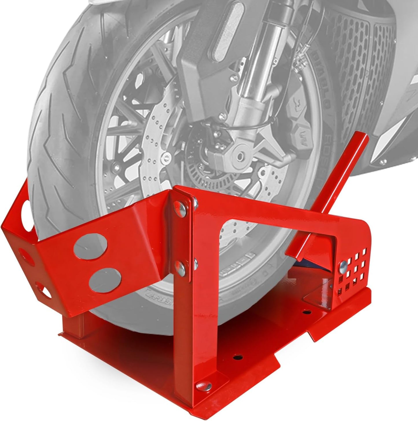 Motorcycle Wheel Chock for Safe Storage and Maintenance Needs