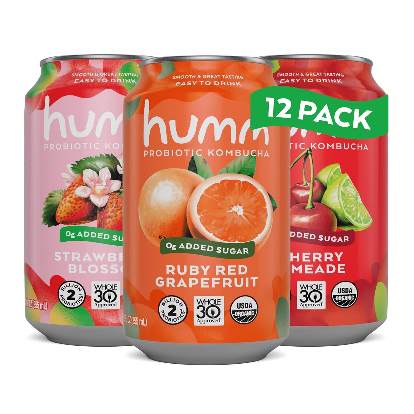 Humm Whole30 Approved Kombucha Variety Pack for Refreshing Taste