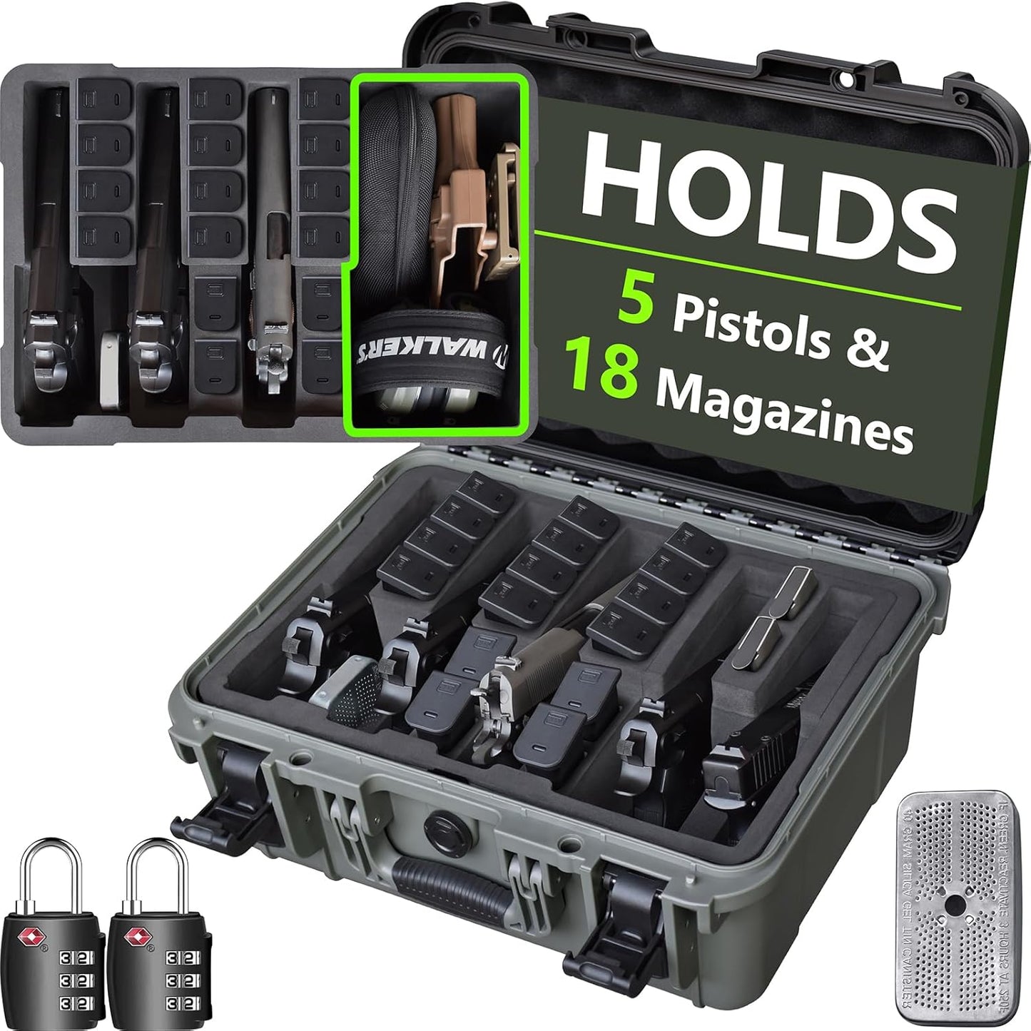 TSA Approved Pistol Gun Case for Multiple Handguns - Durable Design
