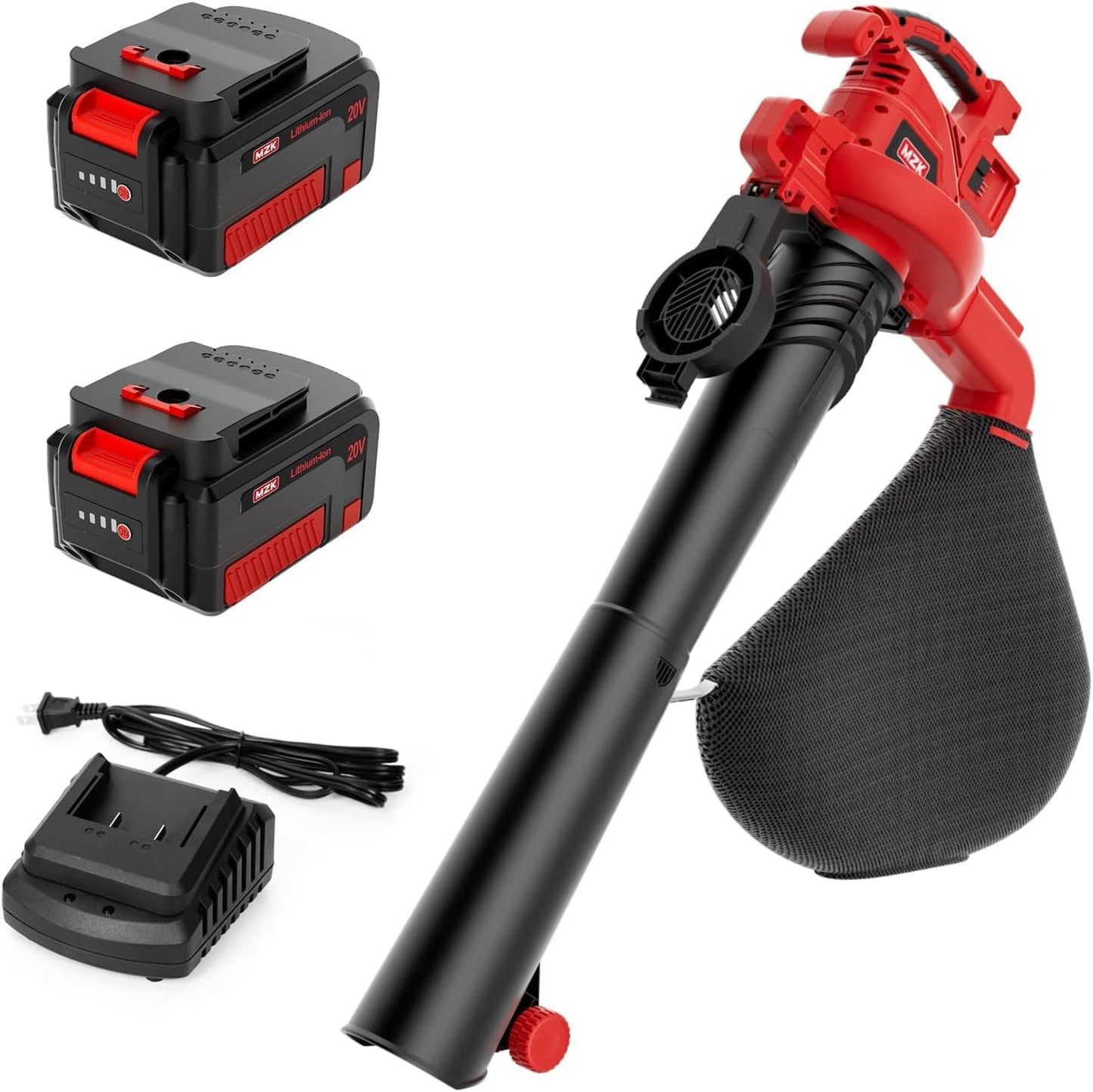 MZK 40V Cordless Leaf Blower, Vacuum and Mulcher for Yard Care