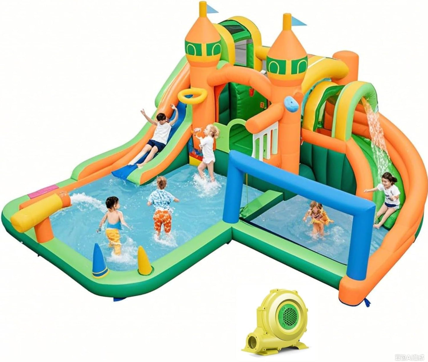 BOUNTECH Inflatable Water Slide for Kids - Ultimate Backyard Fun