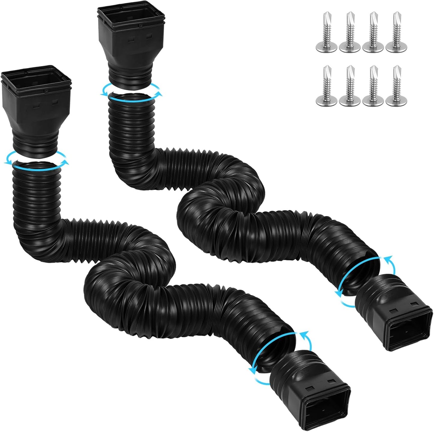 11.5ft Long Gutter Downspout Extensions for Effective Drainage