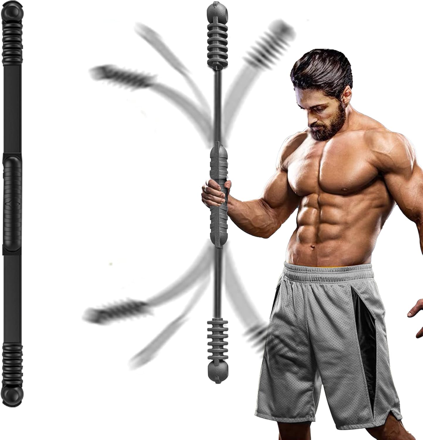 Elastic Fitness Bar for Core Strength Training and Fat Burning