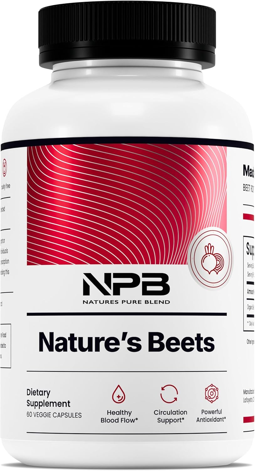 Organic Beet Root Powder Capsules for Circulation Support