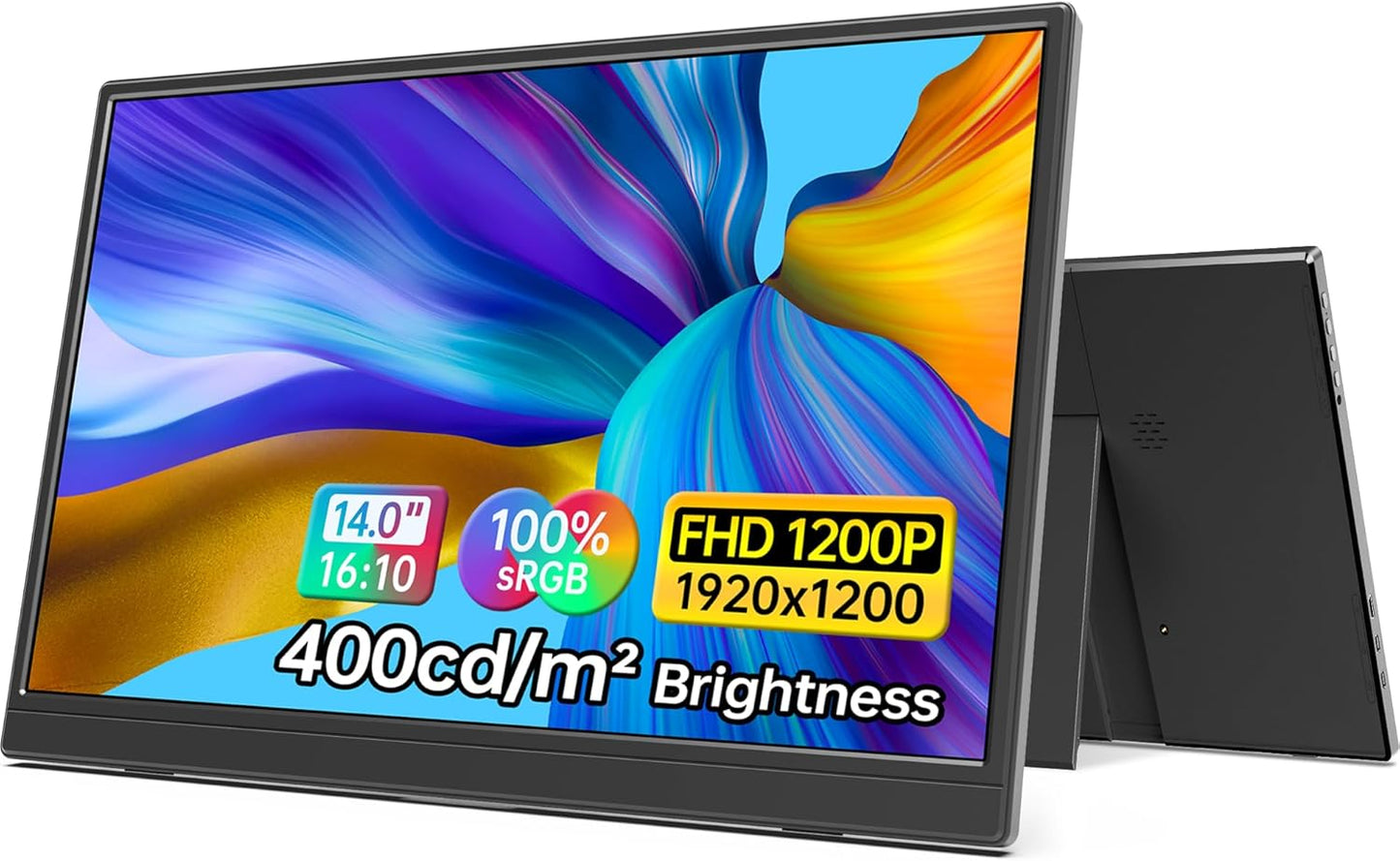 14 Inch Portable Monitor FHD1200P Ultra-Slim for Laptop Use