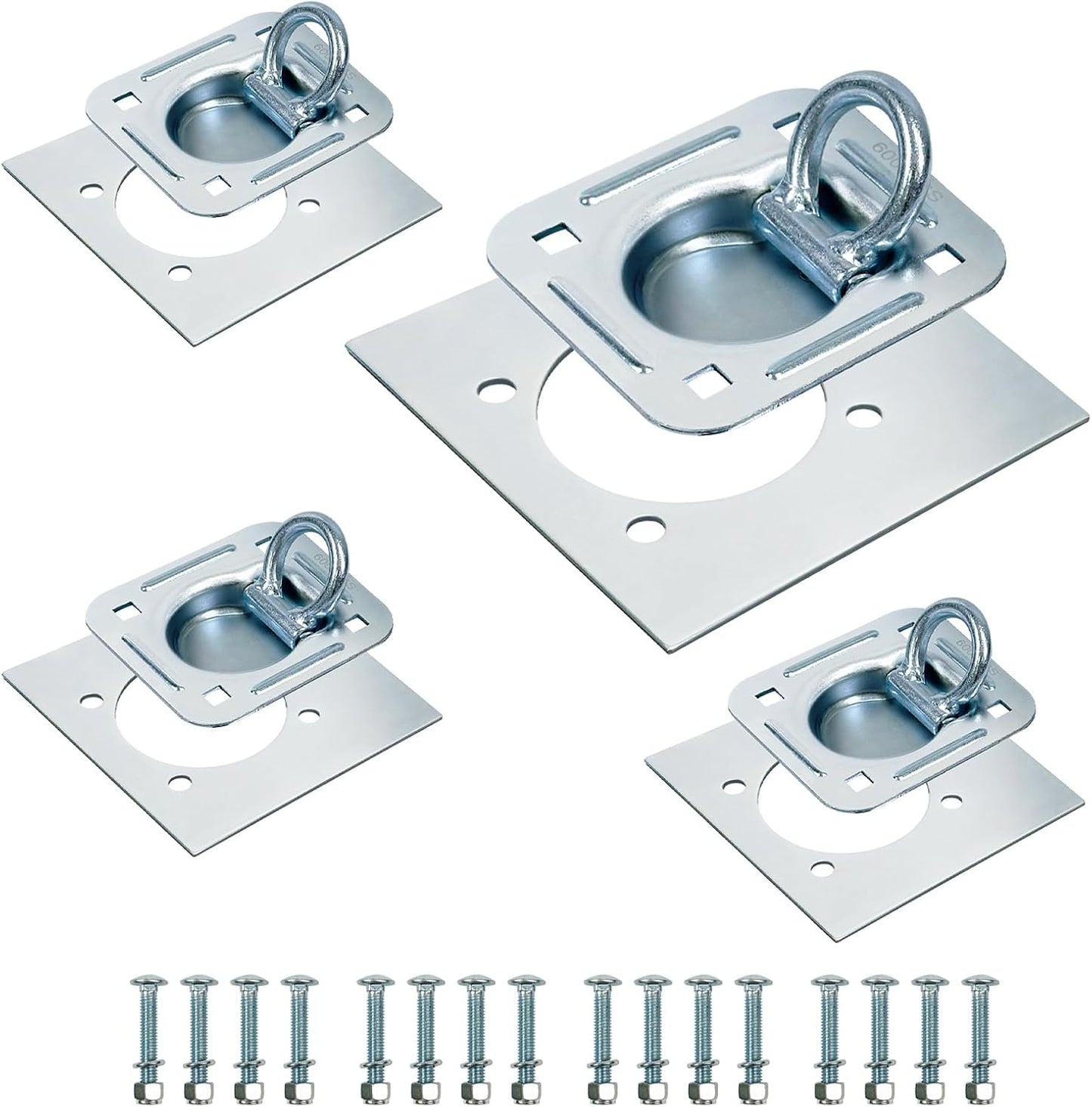 Recessed D-Ring Tie Down Anchors for Heavy Duty Cargo Security