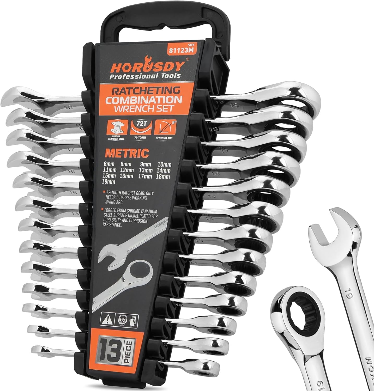 13-Piece Ratcheting Wrench Set for Precision and Durability