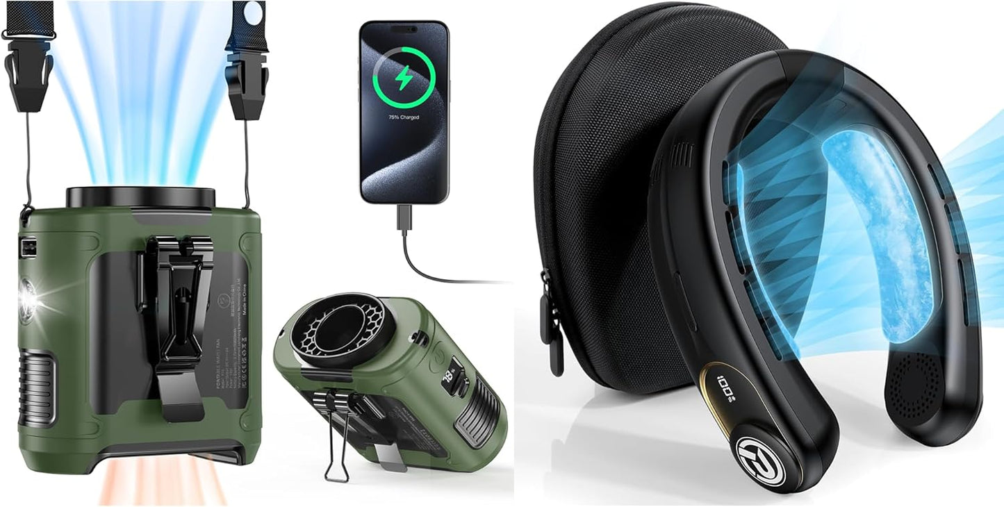 Portable Dual Fan for Ultimate Comfort