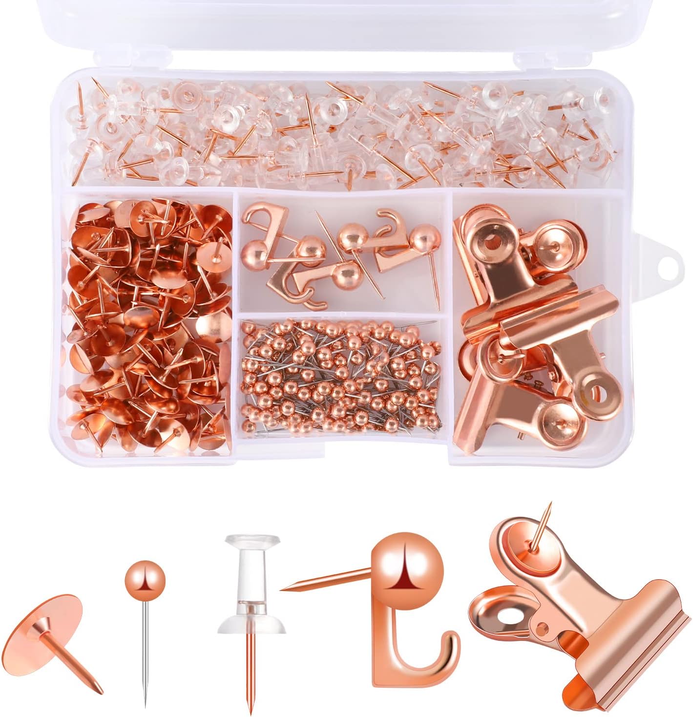 Rose Gold Push Pins Set - Stylish & Functional Organization