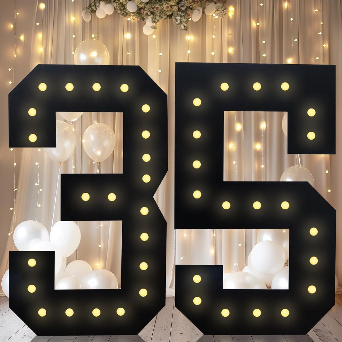 4FT Marquee Light Up Numbers for 35th Birthday Party Decor