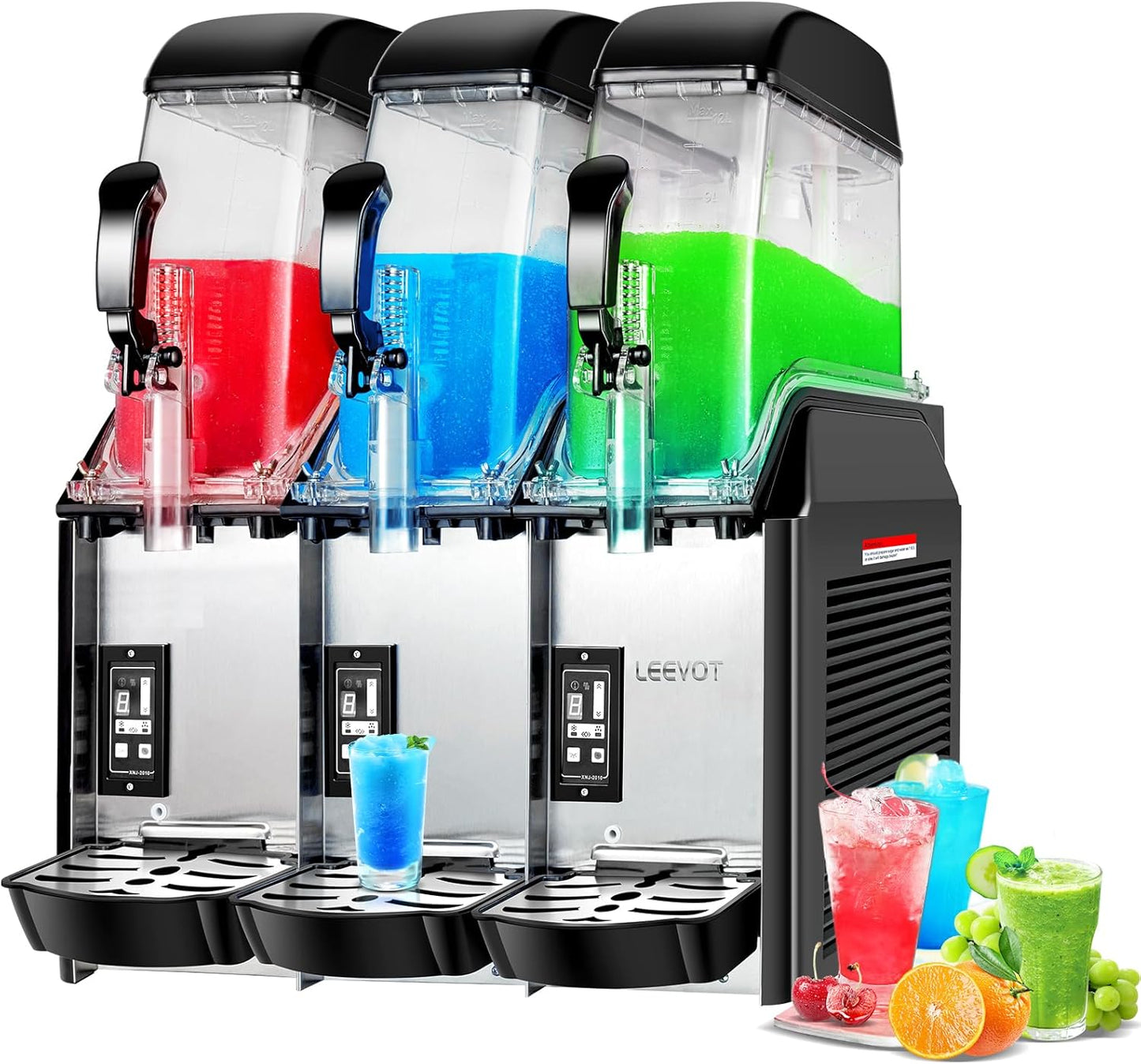 EKway Commercial Margarita Slush Machine - 3.2 Gallon Tanks, 1100W Power