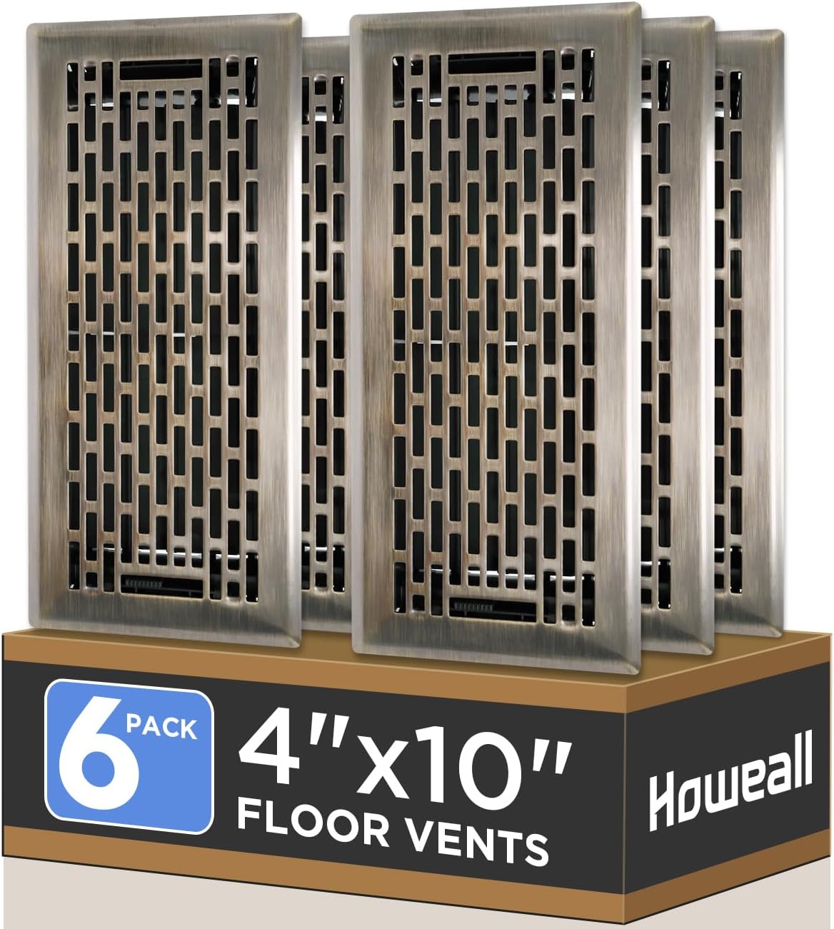 4x10 Inches Heavy Duty Walkable Floor Register for Home Use