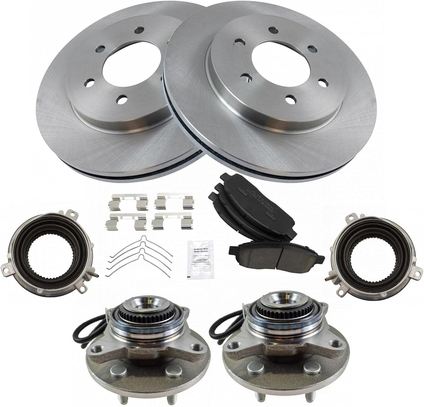 TRQ Front Brake Pad & Rotor Kit for 2005-2008 Ford F-150