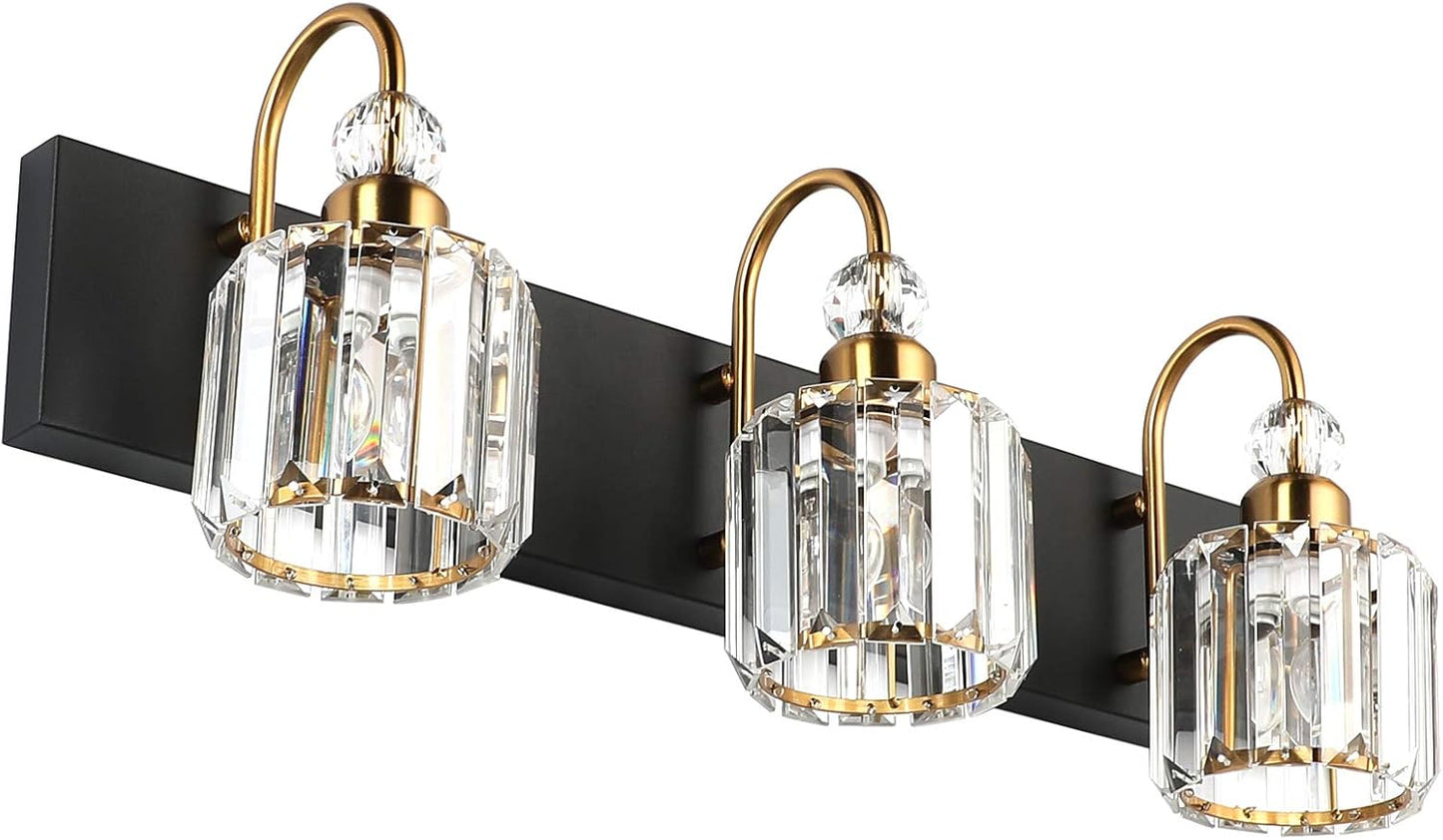 Ralbay Modern Bathroom Vanity Light Fixture with Crystal Design