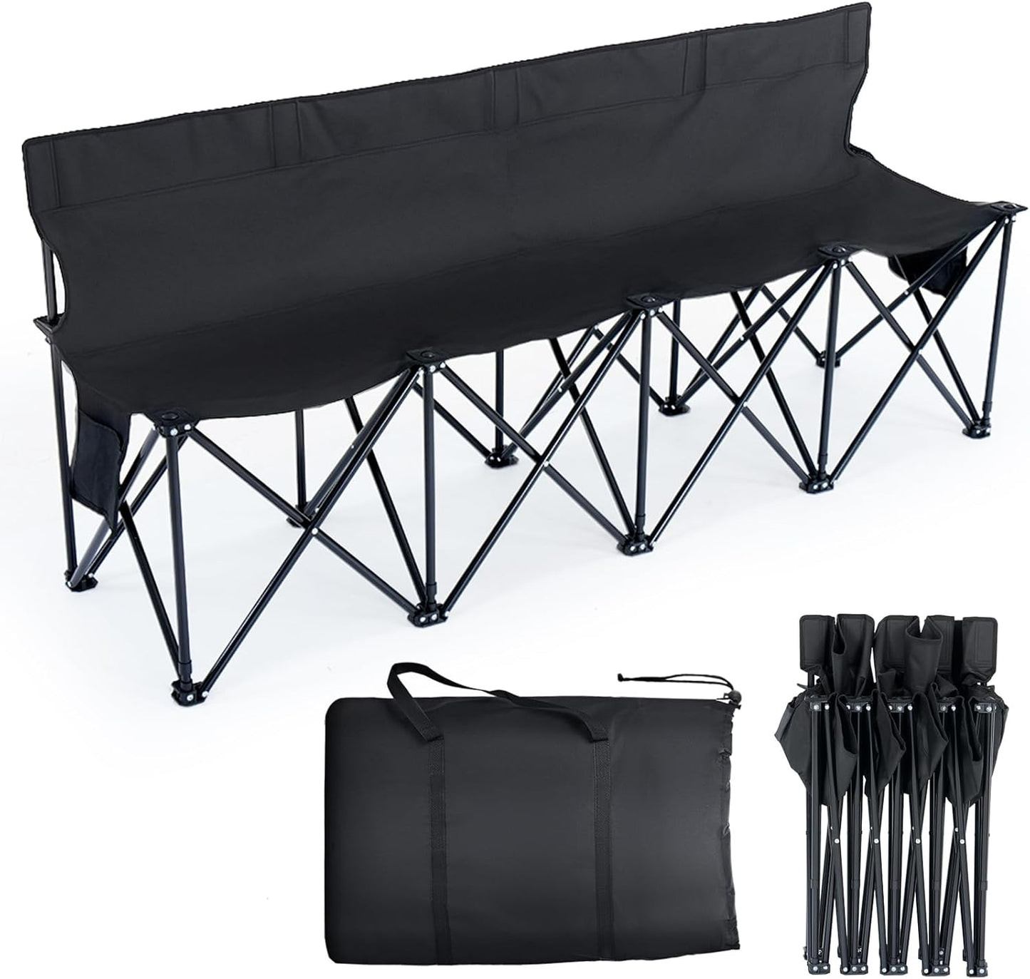 4-Seat Sports Bench for Camping, Tailgating & Events