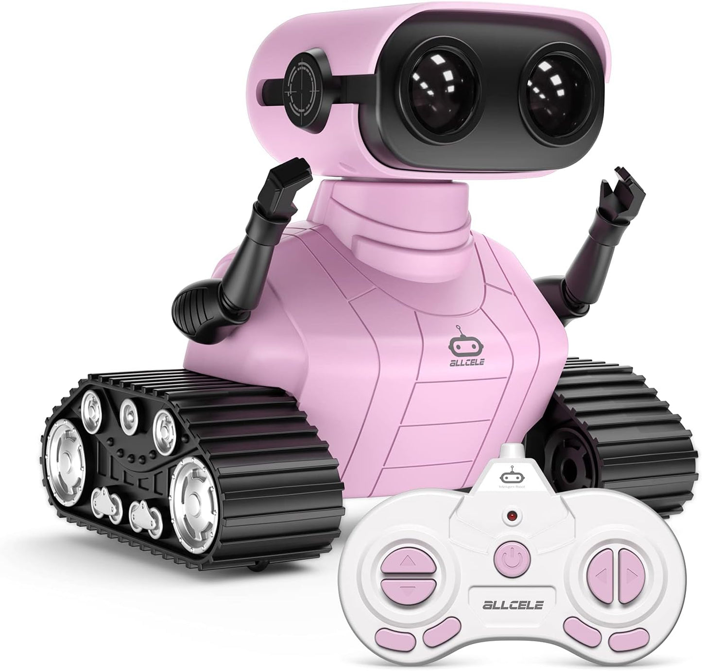 ALLCELE Rechargeable RC Robot: Music & LED Eyes - Pink