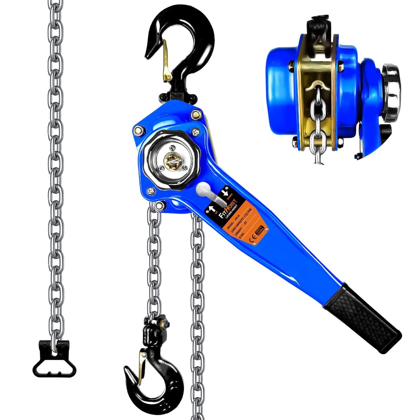 Lever Chain Hoist 3300LBS Capacity for Heavy Lifting Needs