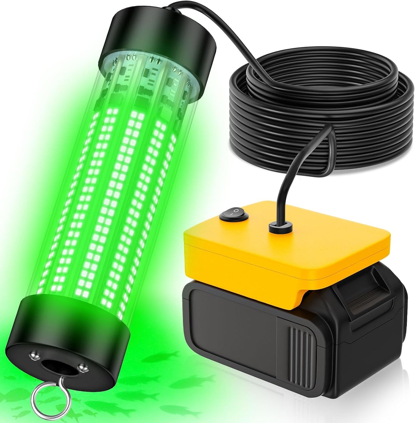 LED Underwater Fishing Light for DeWalt 20V Battery Use