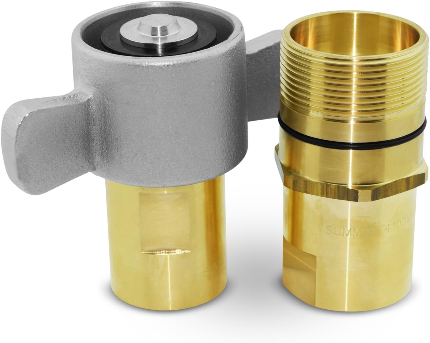 1in NPT Wet-Line Wing Nut Hydraulic Quick Disconnect Coupler Set