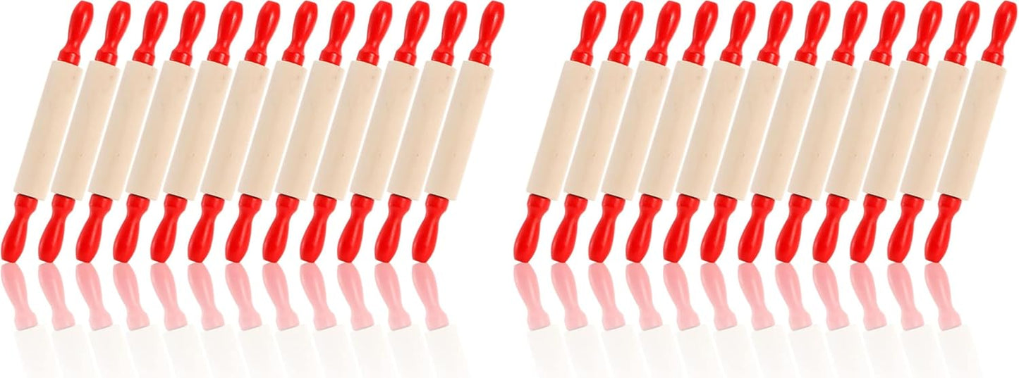 SOUJOY Set of 12 Mini Rolling Pins for Baking and Crafting Fun
