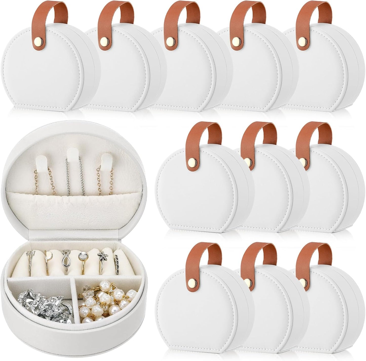 Weysat 12 Pack Travel Jewelry Case for Elegant Organization