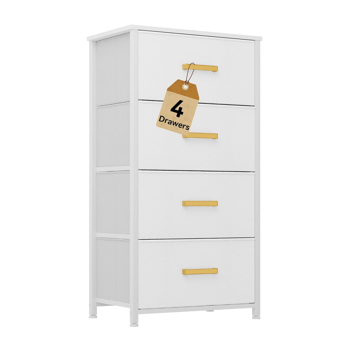 DWVO Dresser with 4 Drawers - Stylish Fabric Storage Tower