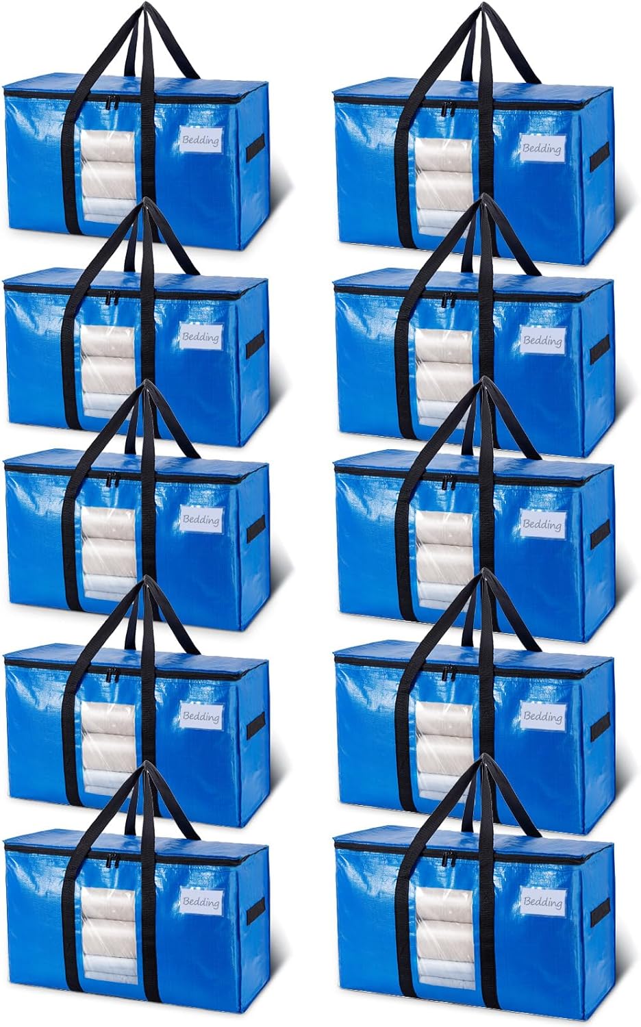 TAILI Extra Large Moving Bags for Storage - 10 Pack Heavy Duty