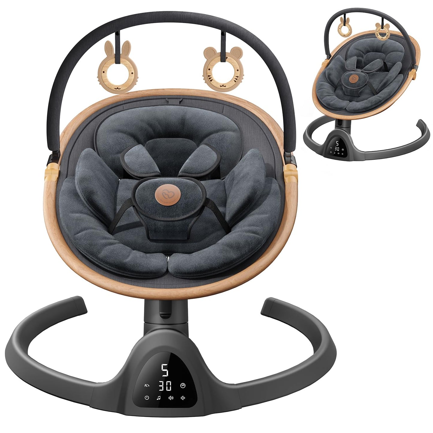 Fasonbaby Bluetooth Infant Swing - 5 Speeds, Remote Control