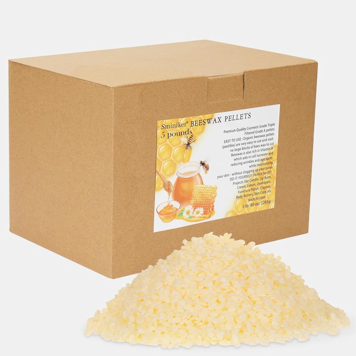 Premium Beeswax Pellets for DIY Crafts