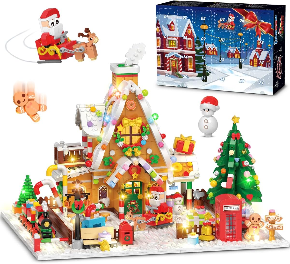 Gingerbread House Advent Calendar 2025 Mini Building Set
