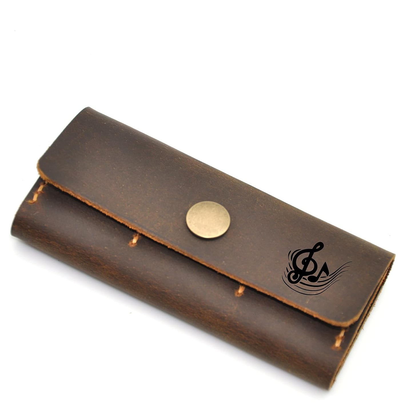 Personalized Leather Guitar Pick Holder