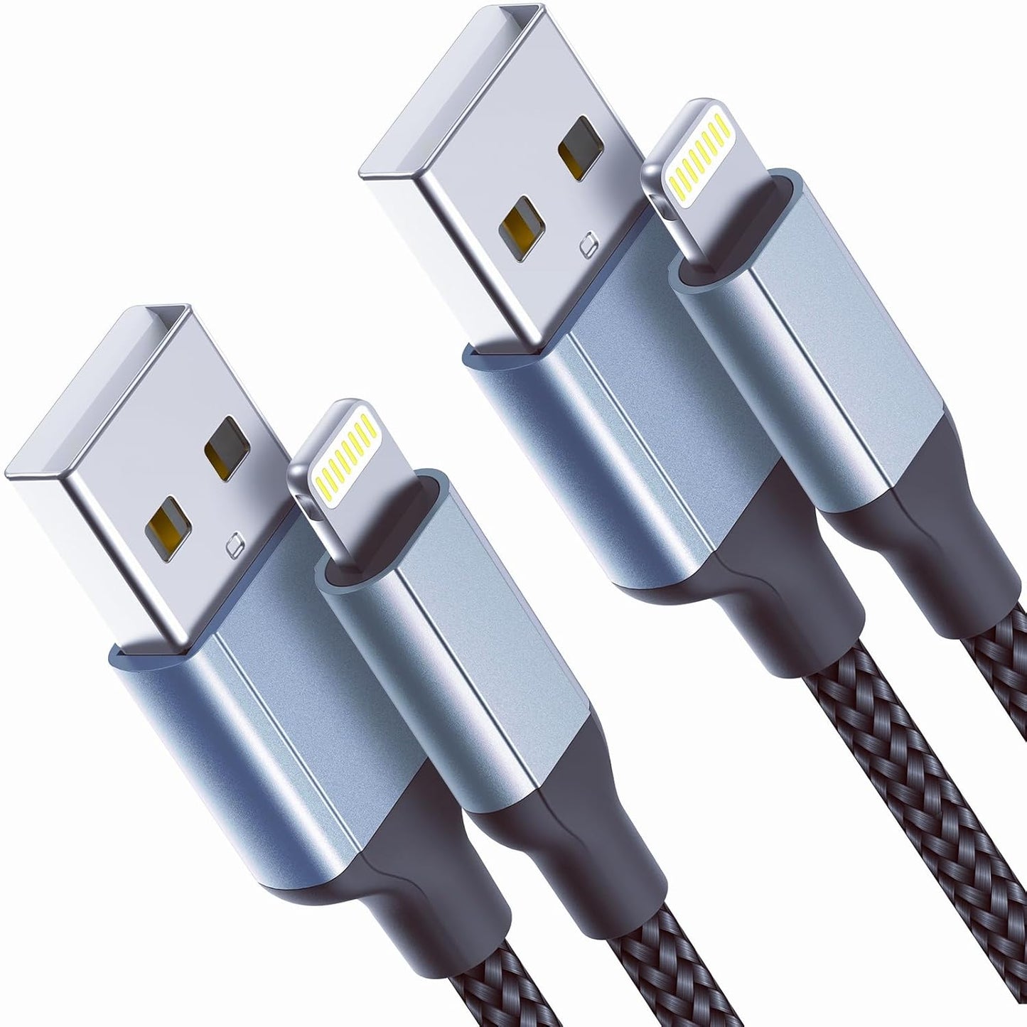 Fast Charge Anywhere: 2 FT iPhone Lightning Cable Duo by Sailift