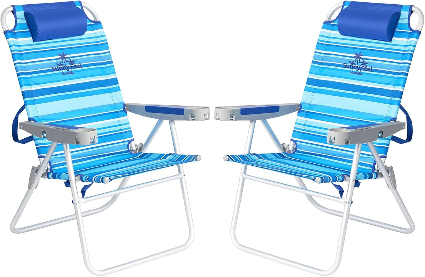 Oversized Beach Chairs 2 Pack for Adults - Heavy Duty Comfort