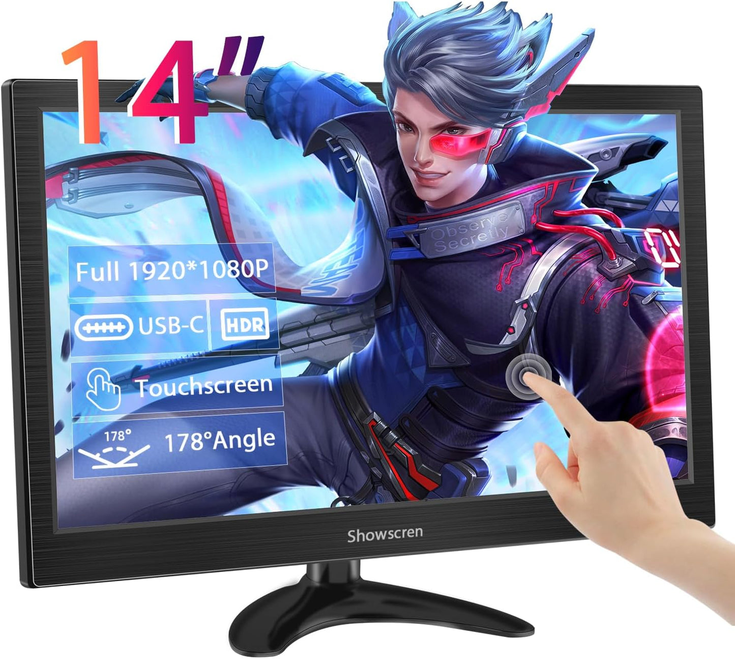 14 Touchscreen FHD Monitor - HDR, Portable, 100% sRGB