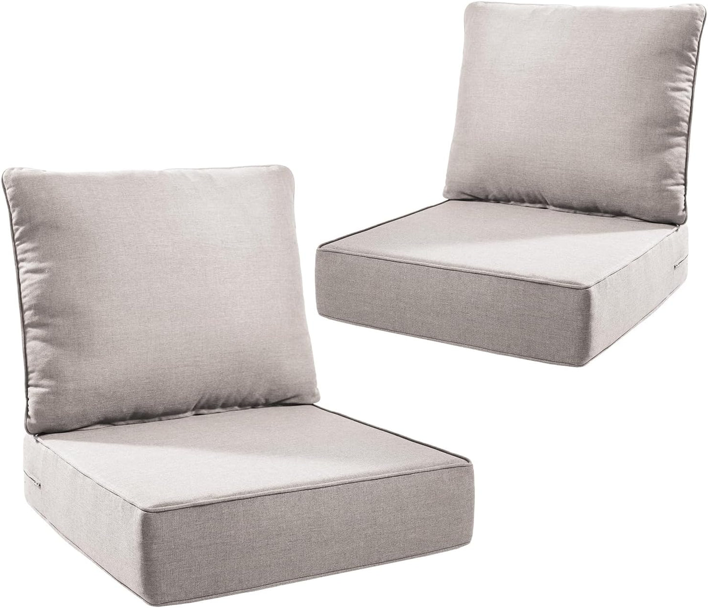 Outdoor Seat Cushion Set for Patio Furniture - Beige Comfort