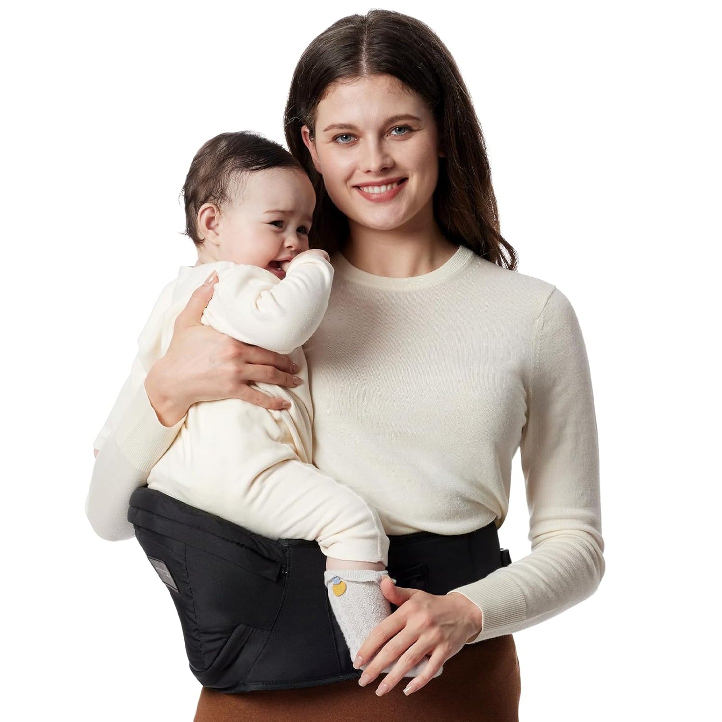Momcozy Hip Seat Baby Carrier - Ergonomic & Protective for 45lbs+