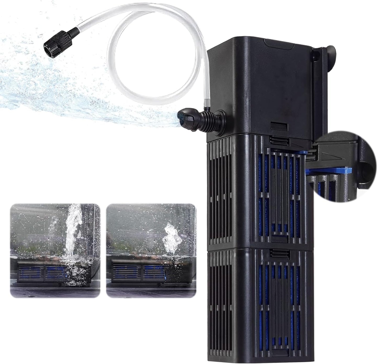 Aquarium Filter Water Flow Adjustable for 55-200 Gallon Tanks