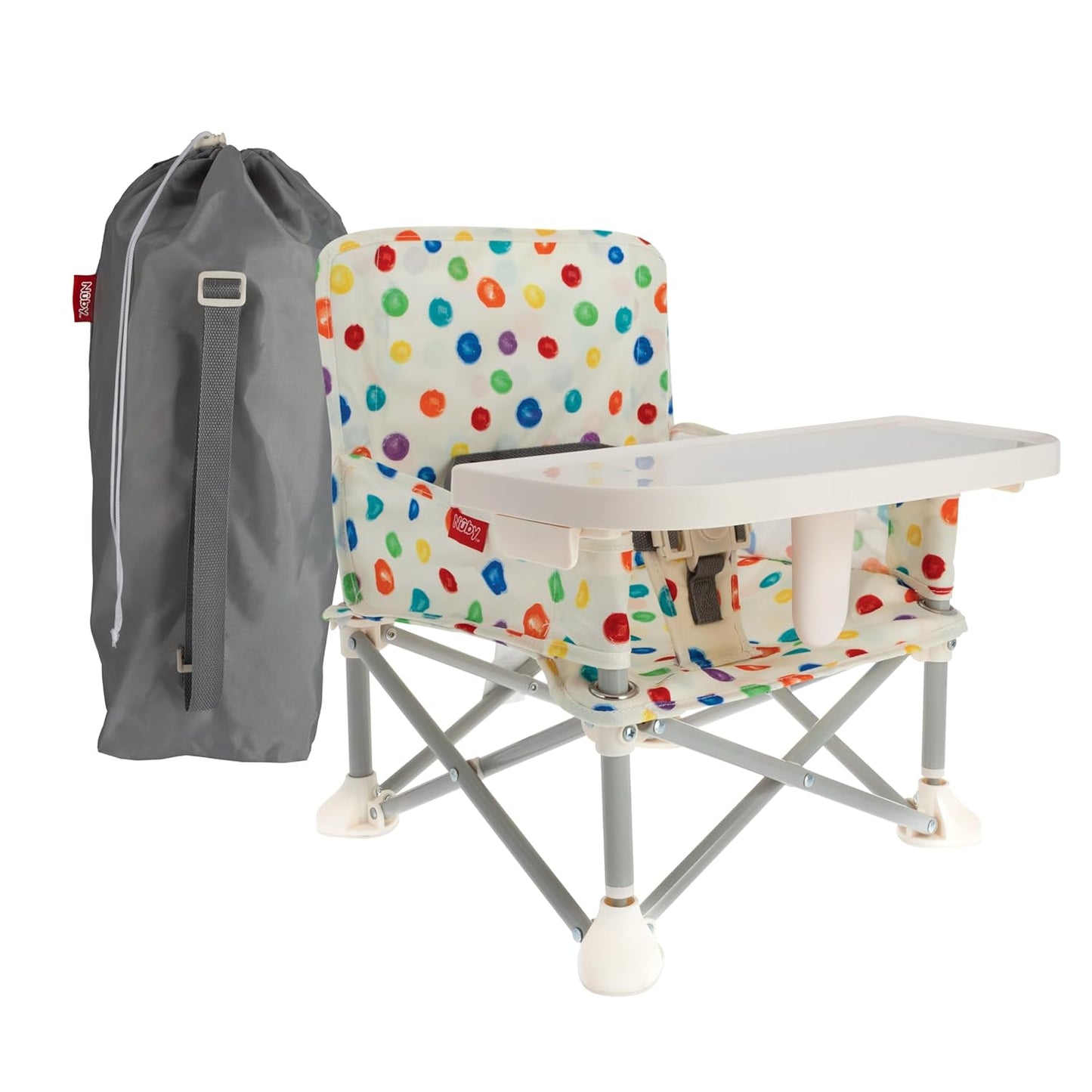 Nuby Pop-Up Booster Seat for 6+ Months - Portable and Safe