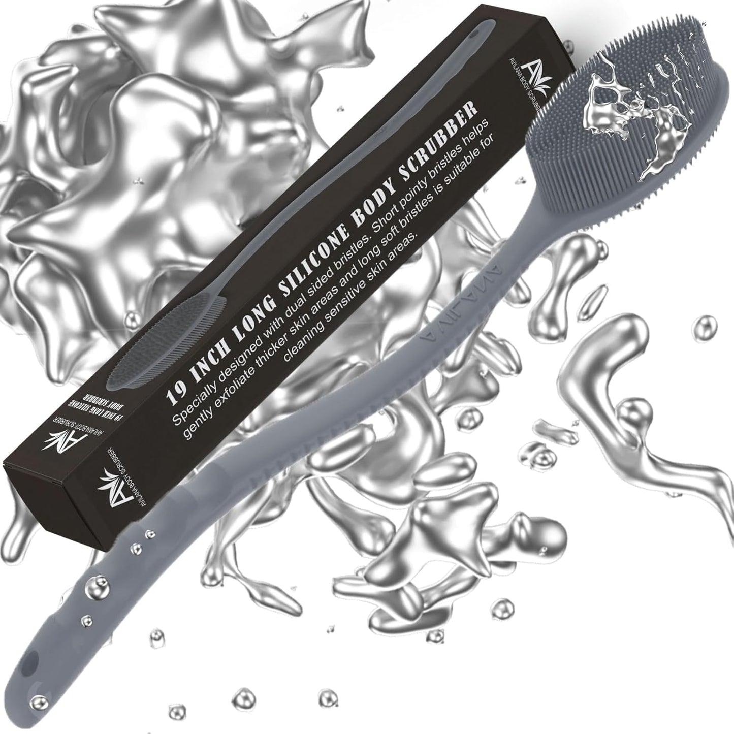 Avilana Silicone Body Scrubber for Gentle Exfoliation & Care