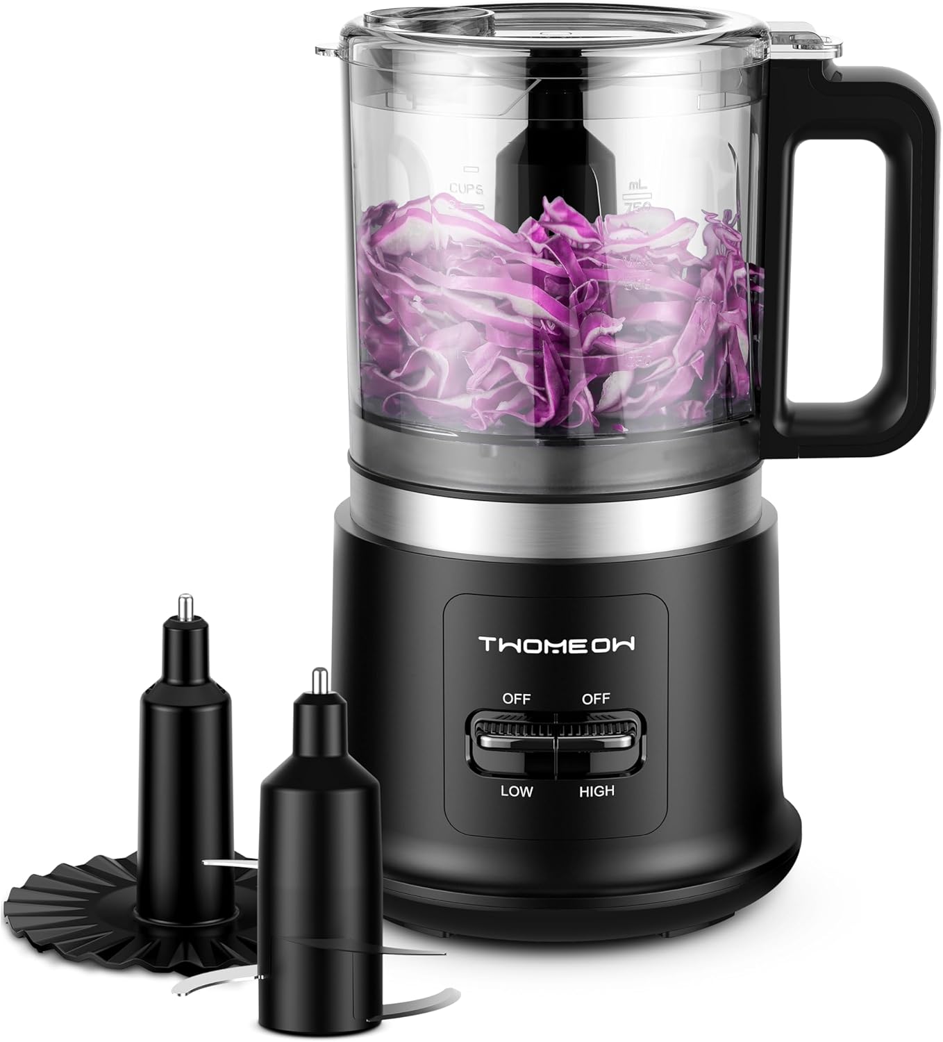 4 Cup Electric Food Chopper with 2 Speed Control and Blades