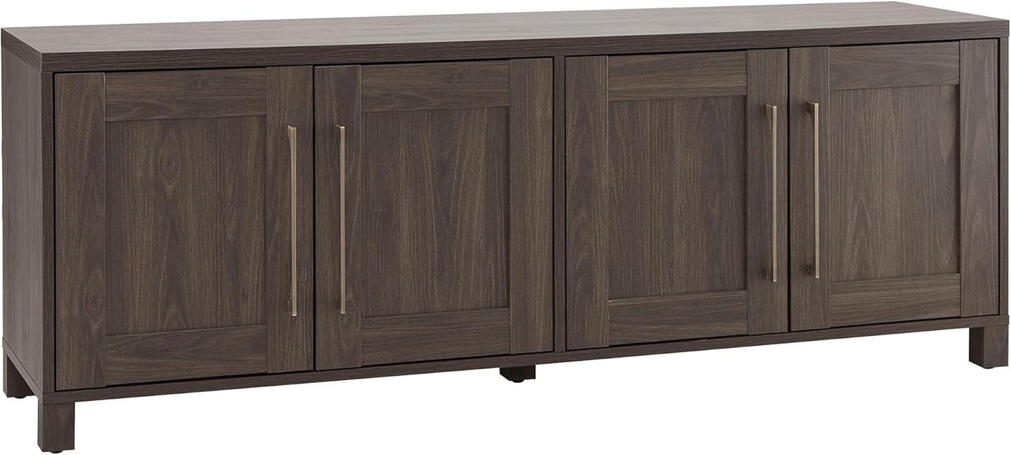 Henn&Hart Alder Brown TV Stand: Stylishly Accommodates 80 TVs