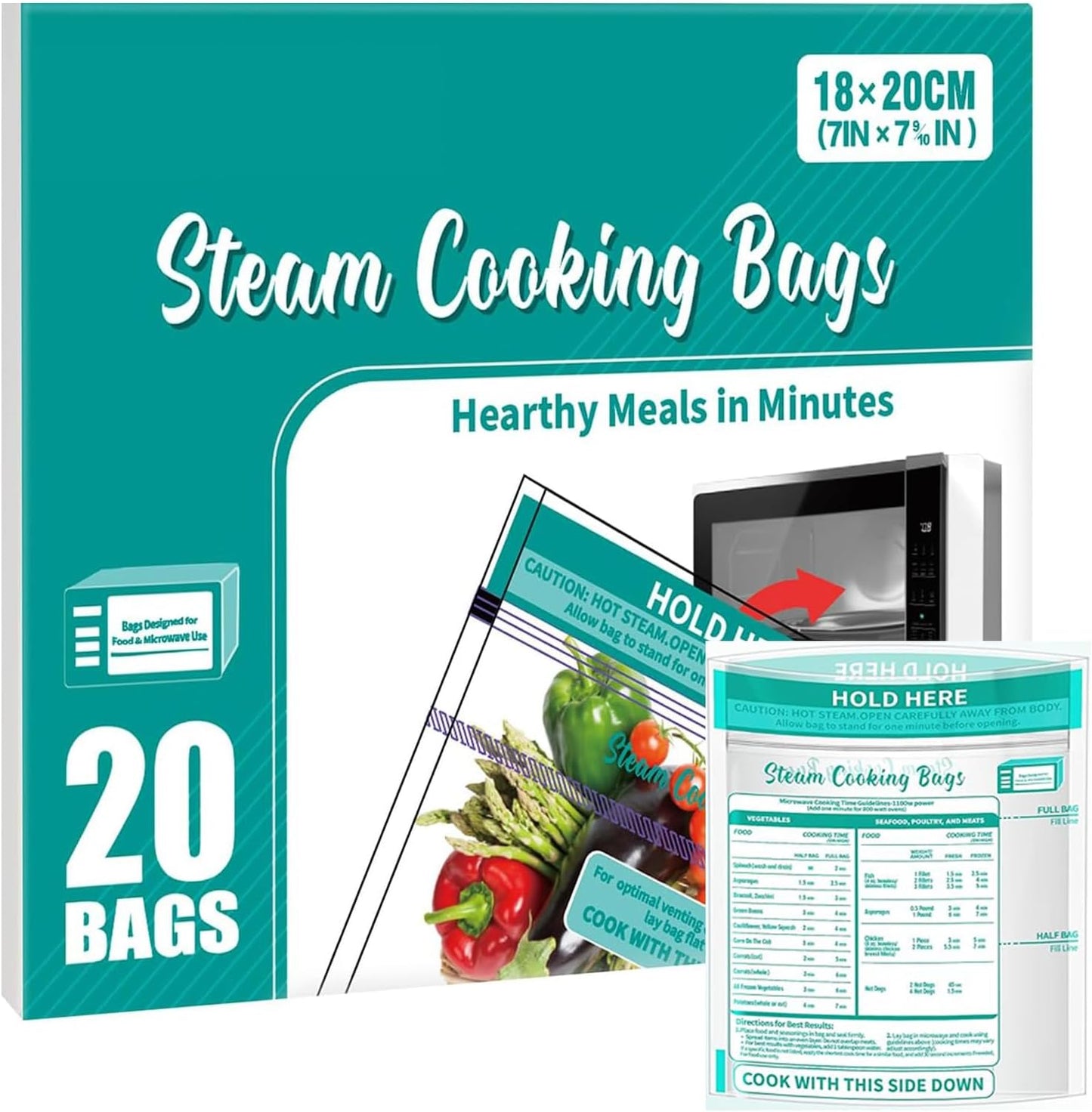 Fast & Easy Microwave Steamer Bags - Fresh Veggies & Meat!