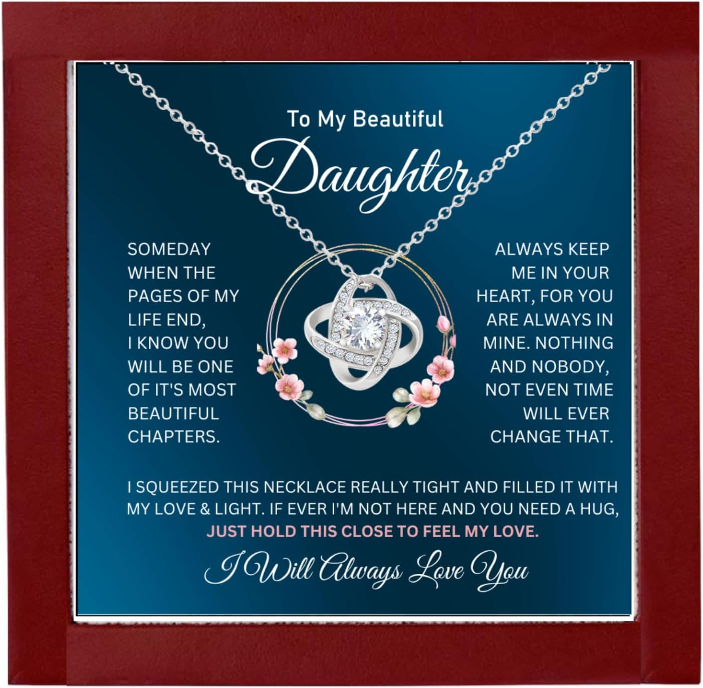 To My Daughter Necklace From Dad - Heartfelt Jewelry Gift