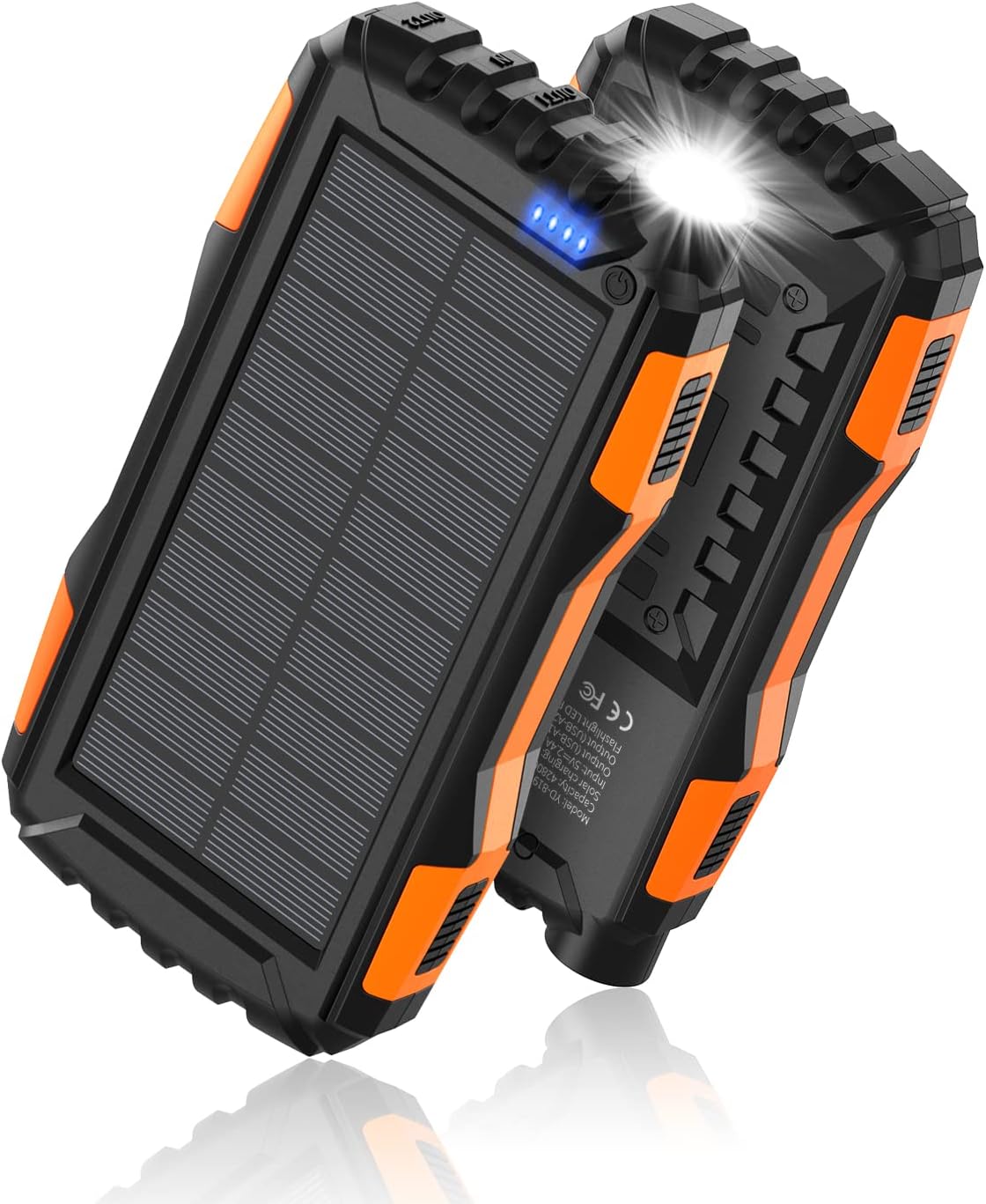 Fast-Charge Solar Power Bank - 42800mAh, 3.1A Output