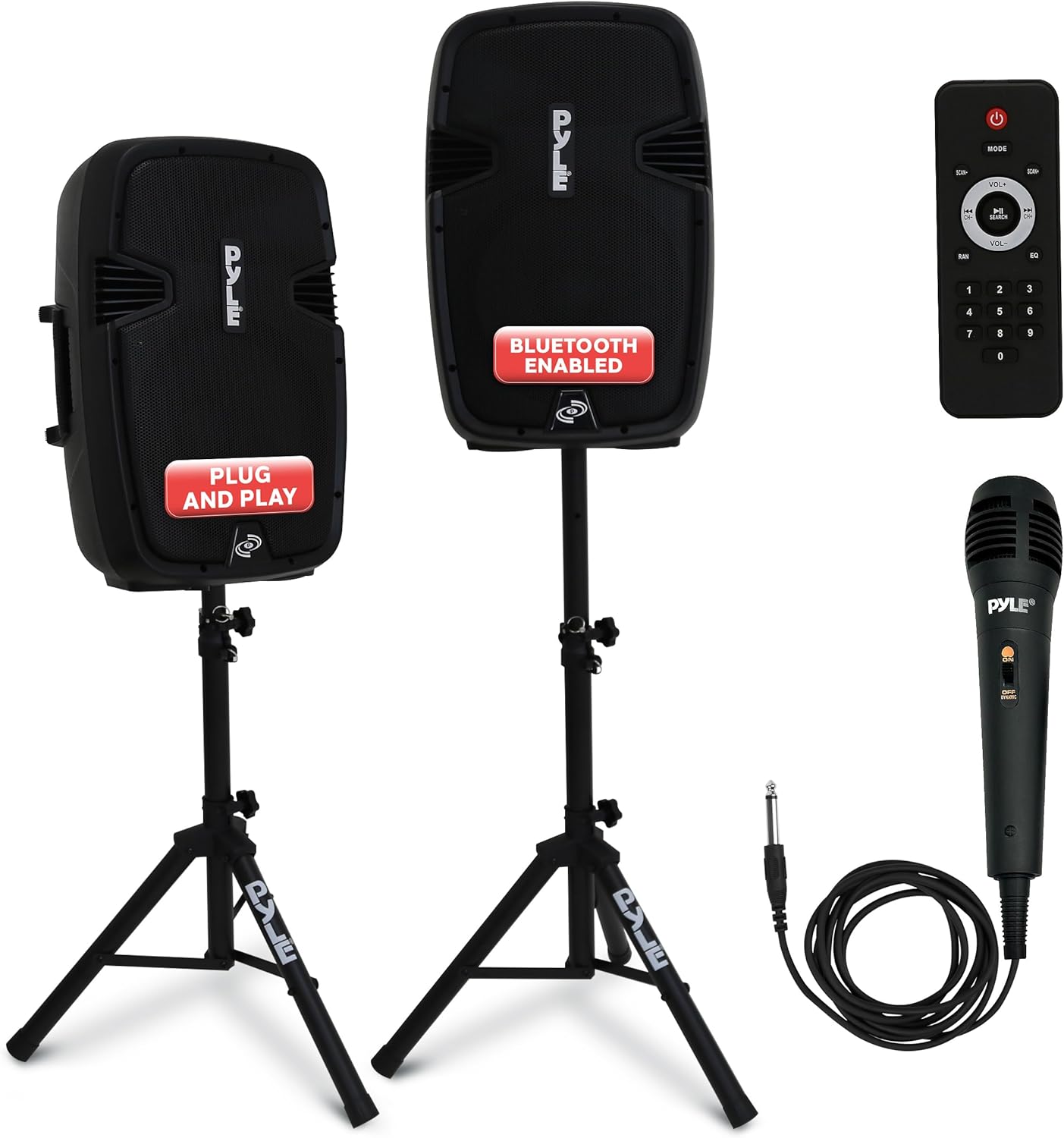 Pyle Wireless Portable PA System Kit - 1800W Peak Power