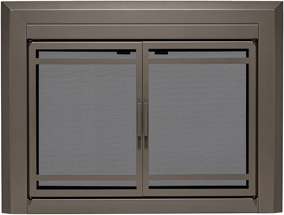 UniFlame Kendall Cabinet-Style Fireplace Doors with Glass