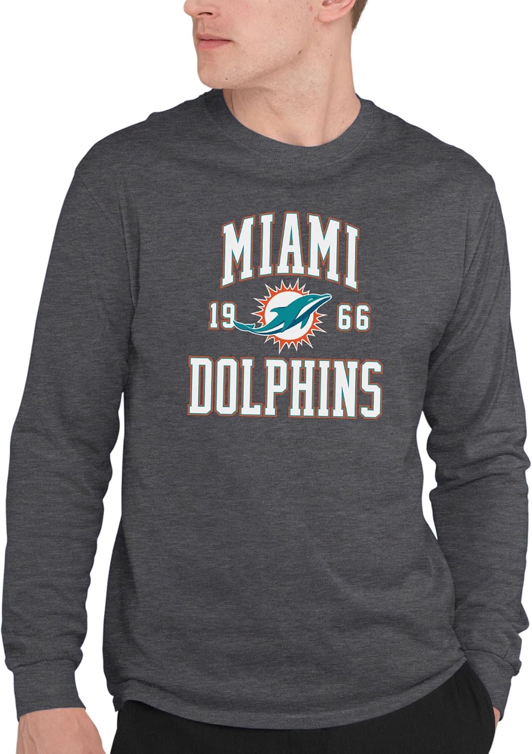 Miami Dolphins Long Sleeve Fan Tee for Men & Women - Soft Cotton