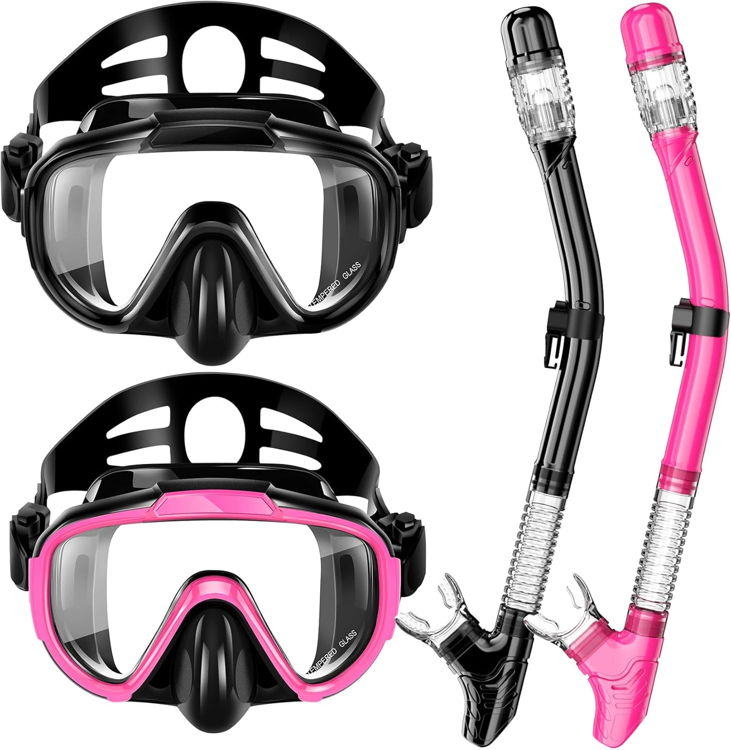 Panoramic View Snorkel Set for Adults - Anti-Leak & Anti-Fog - Zipoute