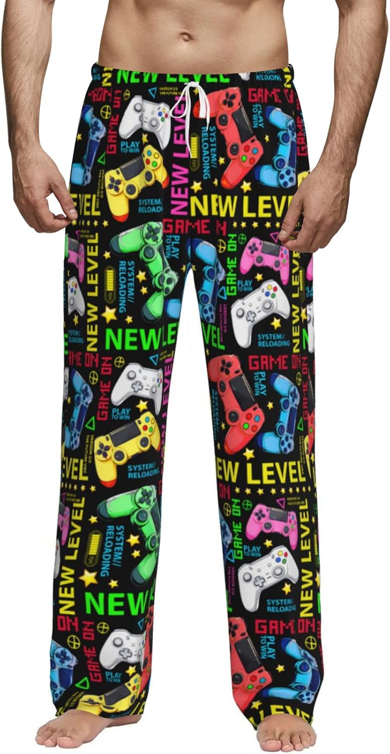 Wesluin Men's Pajama Pants: Cozy Loungewear with Pockets